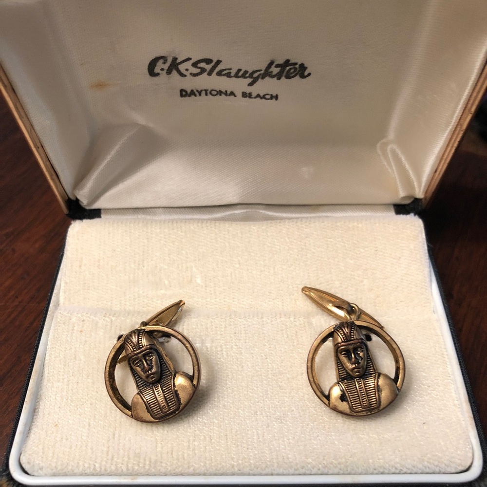 Vintage Egyptian revival cufflinks